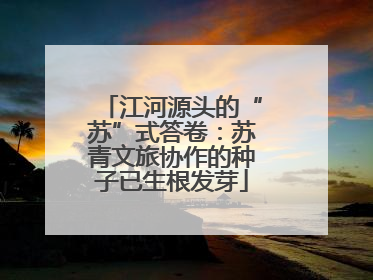 江河源头的“苏”式答卷：苏青文旅协作的种子已生根发芽