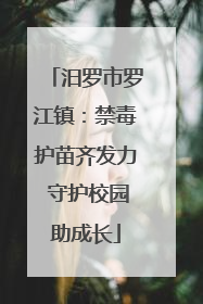 汨罗市罗江镇：禁毒护苗齐发力 守护校园助成长