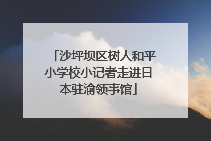 沙坪坝区树人和平小学校小记者走进日本驻渝领事馆