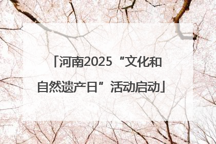 河南2025“文化和自然遗产日”活动启动