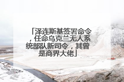 泽连斯基签署命令，任命乌克兰无人系统部队新司令，其曾是商界大佬