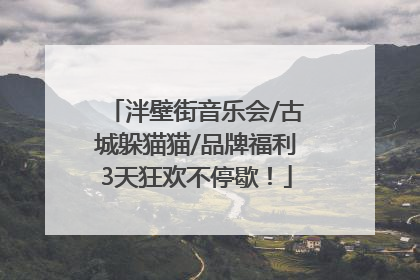 泮壁街音乐会/古城躲猫猫/品牌福利3天狂欢不停歇！