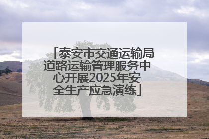 泰安市交通运输局道路运输管理服务中心开展2025年安全生产应急演练