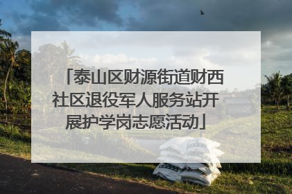 泰山区财源街道财西社区退役军人服务站开展护学岗志愿活动