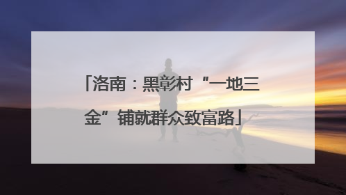 洛南：黑彰村“一地三金”铺就群众致富路