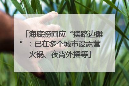 海底捞回应“摆路边摊”：已在多个城市设露营火锅、夜宵外摆等