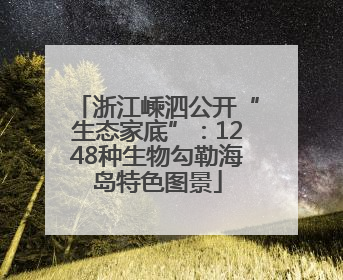浙江嵊泗公开“生态家底”：1248种生物勾勒海岛特色图景