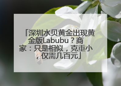 深圳水贝黄金出现黄金版Labubu？商家：只是相似，克重小，仅需几百元