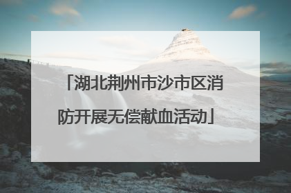 湖北荆州市沙市区消防开展无偿献血活动