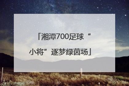 湘潭700足球“小将”逐梦绿茵场