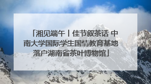 湘见端午丨佳节叙茶话 中南大学国际学生国情教育基地落户湖南省茶叶博物馆
