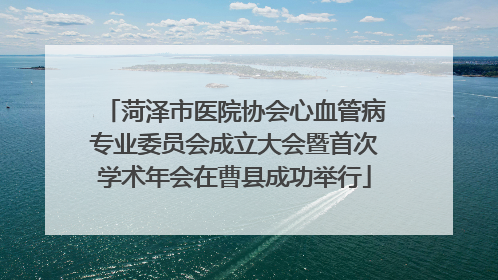 菏泽市医院协会心血管病专业委员会成立大会暨首次学术年会在曹县成功举行