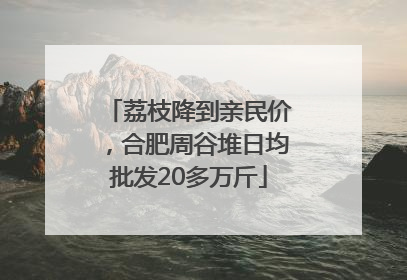 荔枝降到亲民价，合肥周谷堆日均批发20多万斤