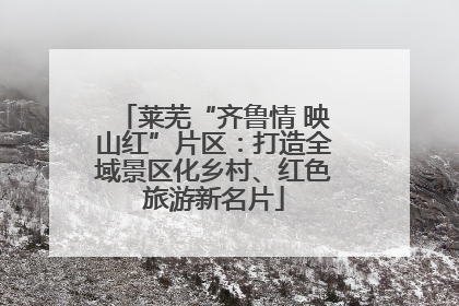 莱芜“齐鲁情 映山红”片区：打造全域景区化乡村、红色旅游新名片