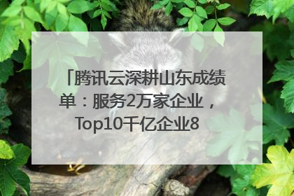 腾讯云深耕山东成绩单：服务2万家企业，Top10千亿企业8家选择腾讯云