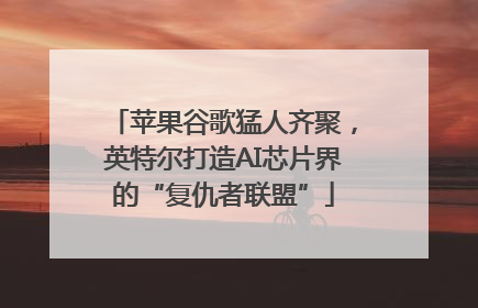 苹果谷歌猛人齐聚，英特尔打造AI芯片界的“复仇者联盟”