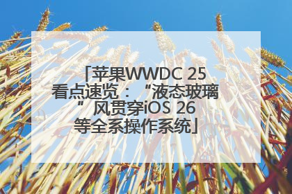苹果WWDC 25看点速览：“液态玻璃”风贯穿iOS 26等全系操作系统
