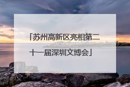 苏州高新区亮相第二十一届深圳文博会