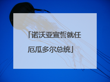 诺沃亚宣誓就任厄瓜多尔总统
