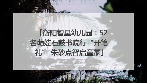 衡阳智星幼儿园：52名萌娃石鼓书院行“开笔礼” 朱砂点智启童蒙