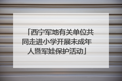 西宁军地有关单位共同走进小学开展未成年人暨军娃保护活动