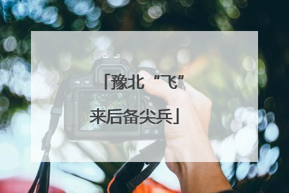 豫北“飞”来后备尖兵