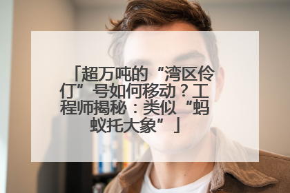 超万吨的“湾区伶仃”号如何移动？工程师揭秘：类似“蚂蚁托大象”