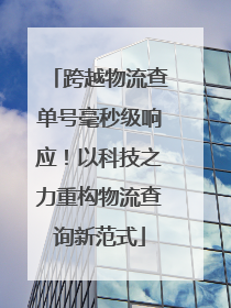 跨越物流查单号毫秒级响应！以科技之力重构物流查询新范式