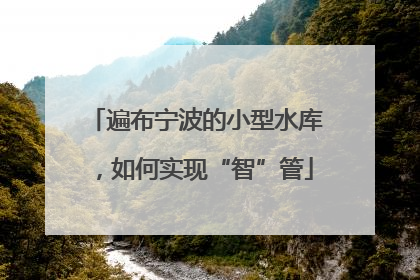 遍布宁波的小型水库，如何实现“智”管