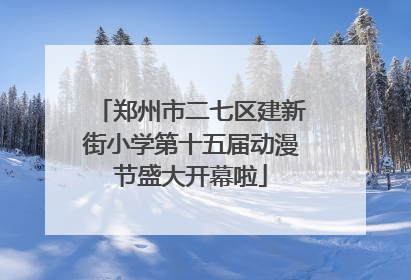 郑州市二七区建新街小学第十五届动漫节盛大开幕啦
