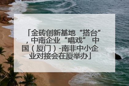 金砖创新基地“搭台”，中南企业“唱戏” 中国（厦门）-南非中小企业对接会在厦举办