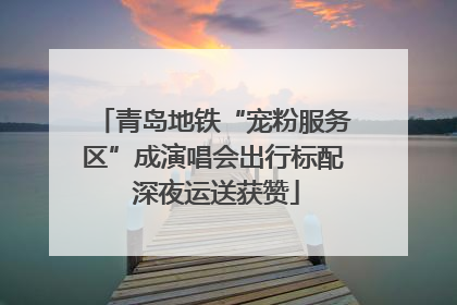 青岛地铁“宠粉服务区”成演唱会出行标配 深夜运送获赞
