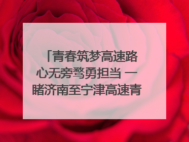 青春筑梦高速路 心无旁骛勇担当 一睹济南至宁津高速青年的young子