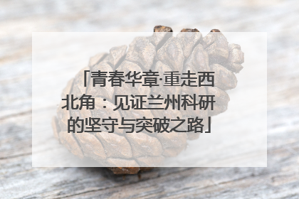 青春华章·重走西北角：见证兰州科研的坚守与突破之路