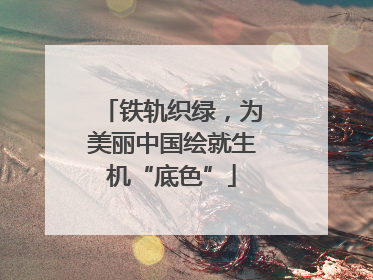 铁轨织绿，为美丽中国绘就生机“底色”