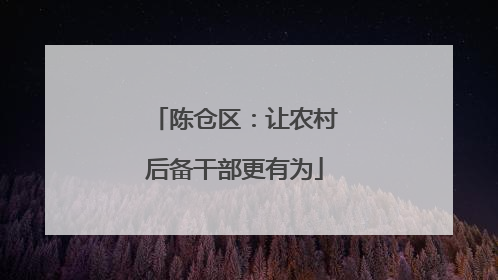 陈仓区：让农村后备干部更有为