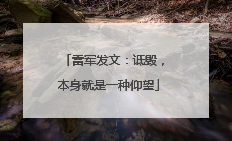 雷军发文：诋毁，本身就是一种仰望