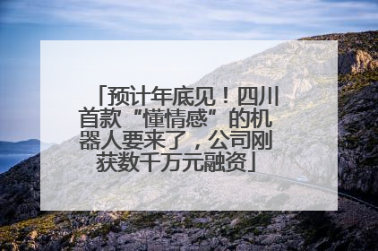 预计年底见！四川首款“懂情感”的机器人要来了，公司刚获数千万元融资