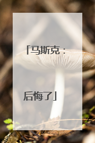 马斯克：后悔了