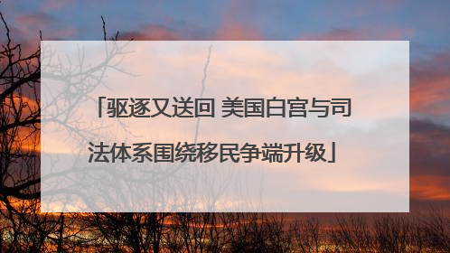 驱逐又送回 美国白宫与司法体系围绕移民争端升级