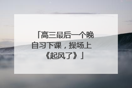 高三最后一个晚自习下课，操场上《起风了》