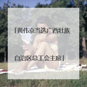 黄伟京当选广西壮族自治区总工会主席