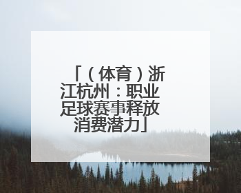 （体育）浙江杭州：职业足球赛事释放消费潜力