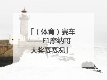 （体育）赛车——F1摩纳哥大奖赛赛况