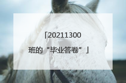 20211300班的“毕业答卷”