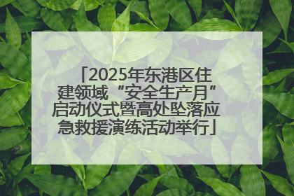 2025年东港区住建领域“安全生产月”启动仪式暨高处坠落应急救援演练活动举行