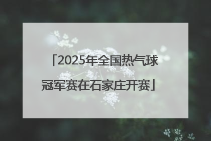 2025年全国热气球冠军赛在石家庄开赛