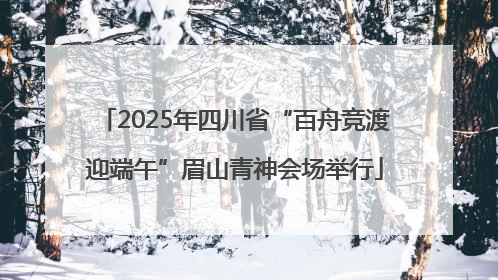 2025年四川省“百舟竞渡迎端午”眉山青神会场举行