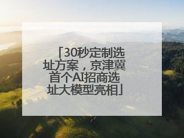 30秒定制选址方案，京津冀首个AI招商选址大模型亮相