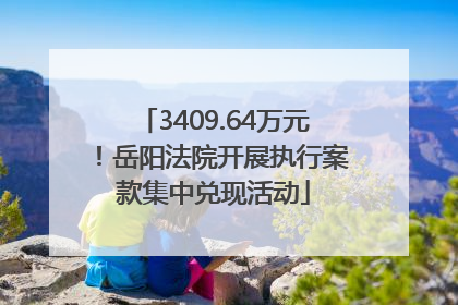 3409.64万元！岳阳法院开展执行案款集中兑现活动